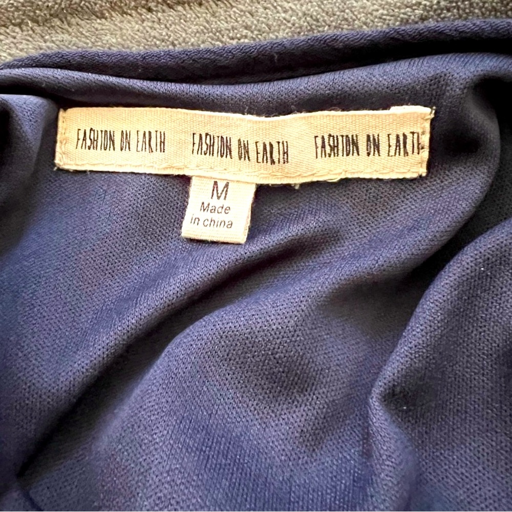 Fashion on Earth Women’s Maxi Dark Blue Sleeveless Dress size MD - Picture 6 of 6